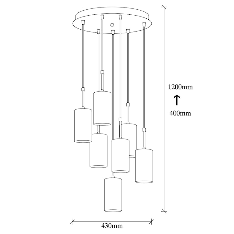 Lampa wisząca Daffnia kaskada x7  - zdjęcie 5