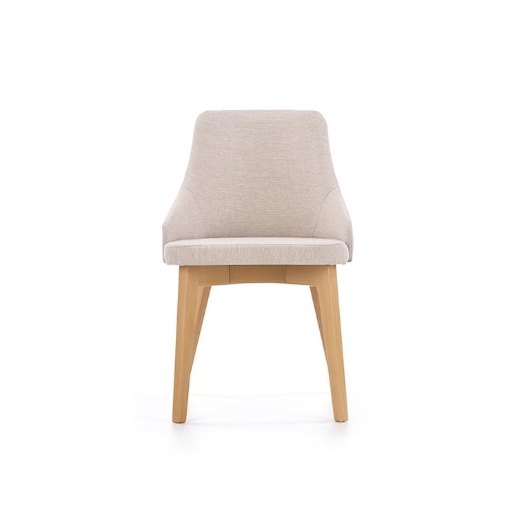 Krzesło tapicerowane Berlas kremowe - dąb miodowy  - zdjęcie 5