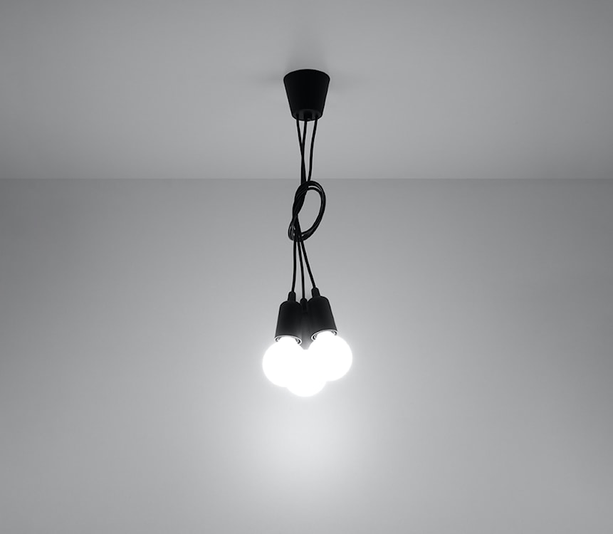 Lampa wisząca Drense 3 czarna  - zdjęcie 6