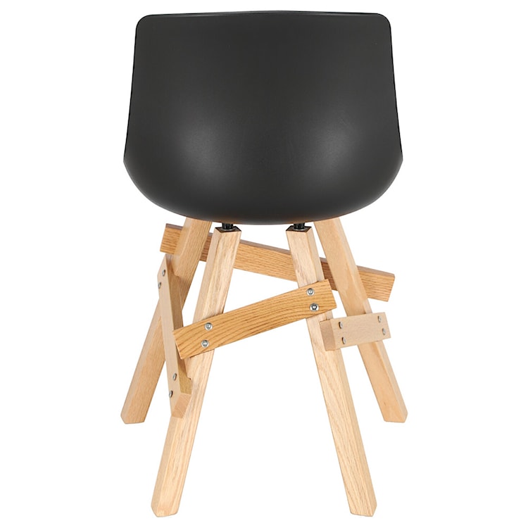 Krzesło Cedrik czarne na dębowych nogach  - zdjęcie 6