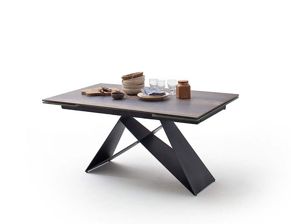 Stół do jadalni Hootion rozkładany 160x240x90 cm ciemne drewno  - zdjęcie 5