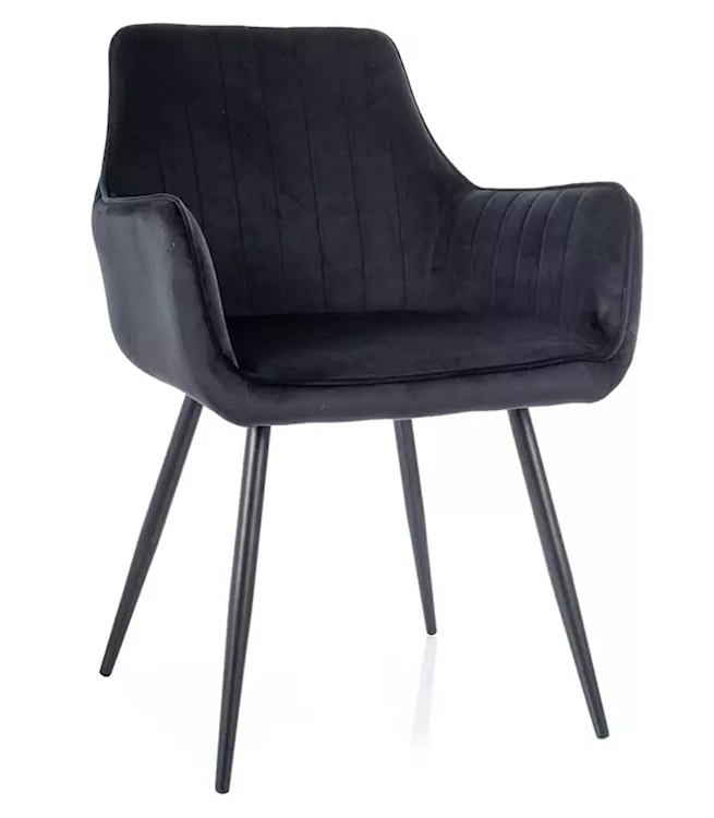 Krzesło tapicerowane Apple obrotowe czarny velvet