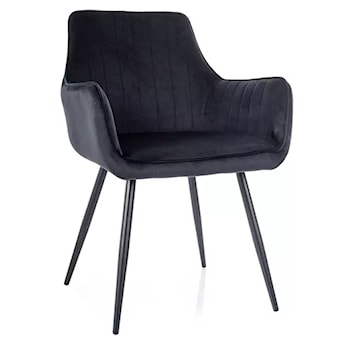 Krzesło tapicerowane Apple obrotowe czarny velvet
