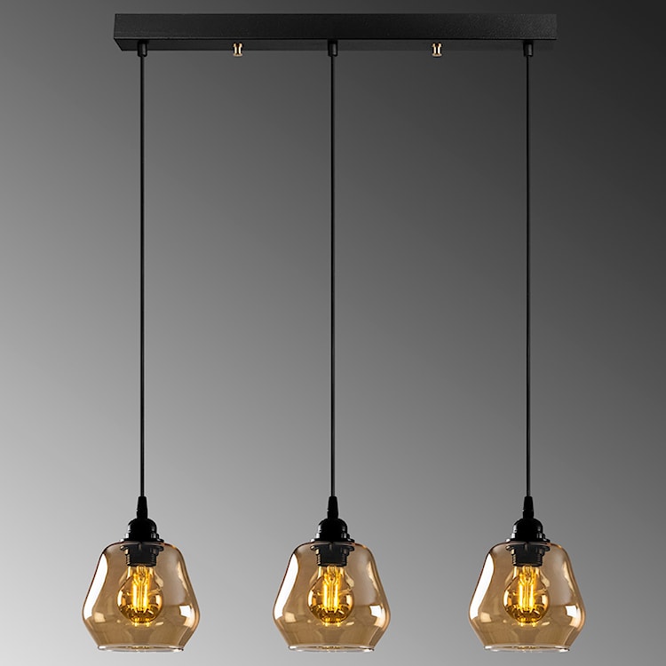 Lampa sufitowa Zelotti x3 65 cm czarna  - zdjęcie 4