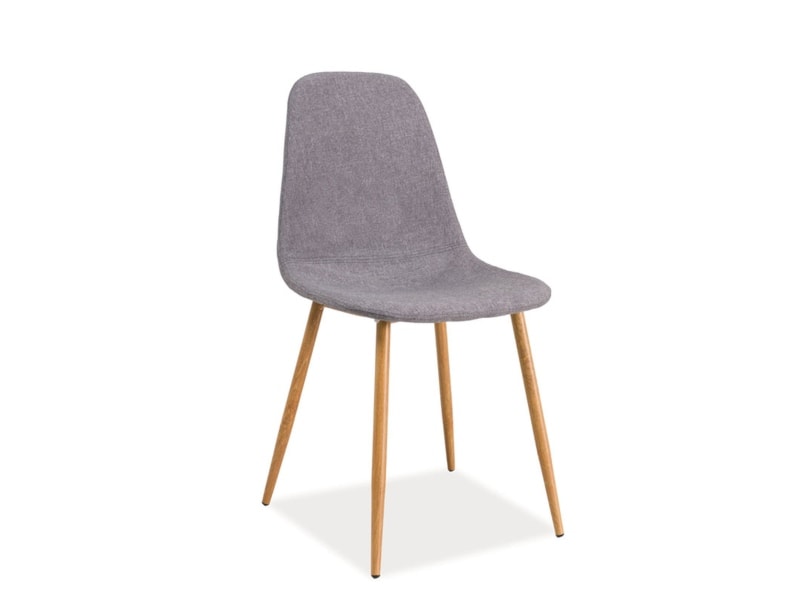 Krzesło tapicerowane Arriba szare - dąb  - zdjęcie 2