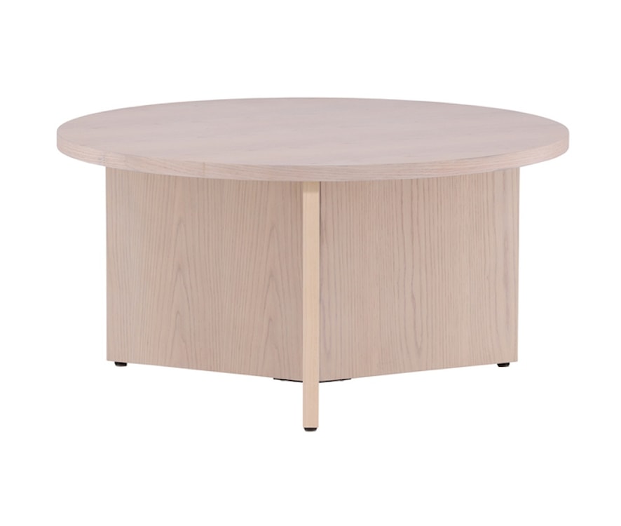 Stolik kawowy Mitably okrągły 65x65 cm dąb bielony