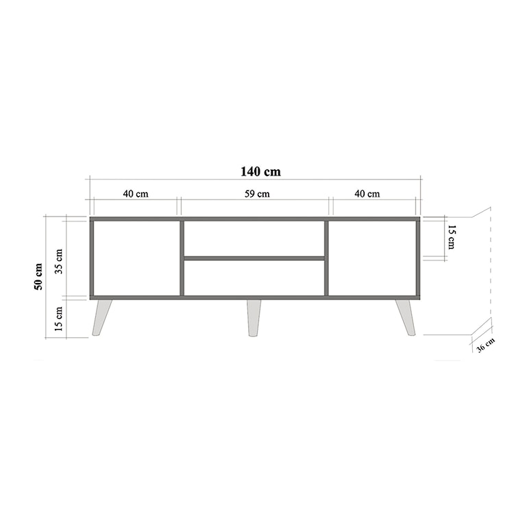 Szafka RTV Smartser 140 cm z rysunkowymi frontami  - zdjęcie 11