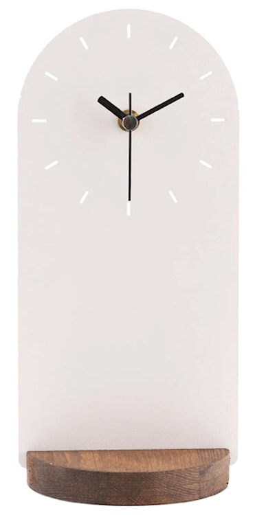 Zegar stojący Degno 25x12 cm biały metalowy