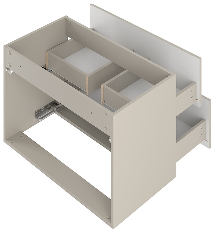 Szafka łazienkowa Delica z umywalką 80 cm szary beż  - zdjęcie 6