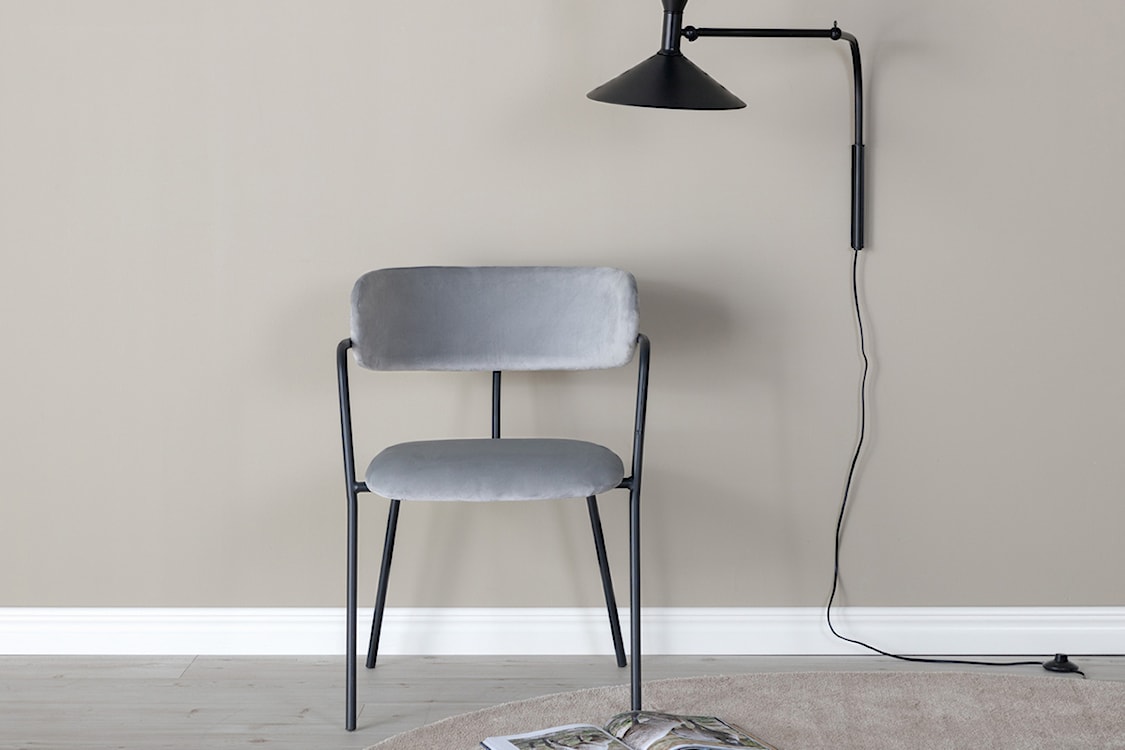 Krzesło nowoczesne Linessitive szare/czarne  - zdjęcie 7