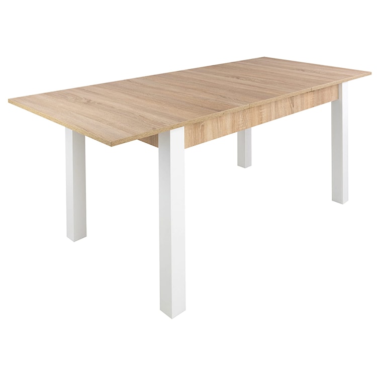 Stół rozkładany Eagor 125-165x80 cm dąb sonoma/biały  - zdjęcie 2