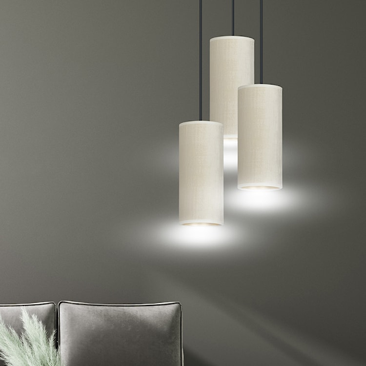Lampa wisząca Bonett x3 asymetryczna średnica 35 cm biała  - zdjęcie 2