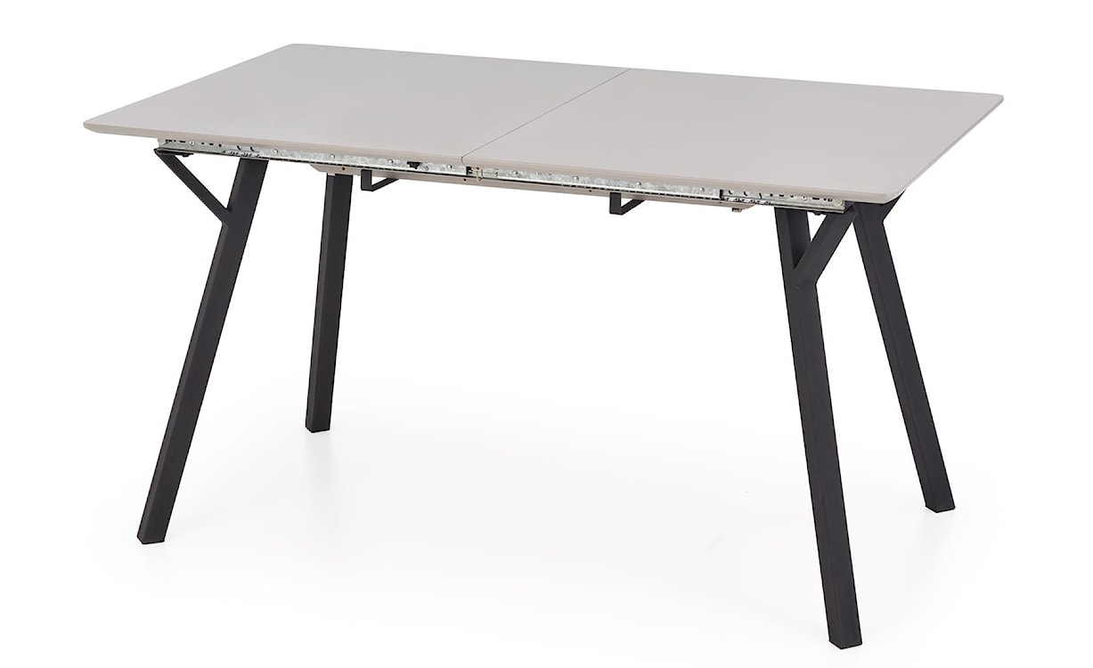 Stół rozkładany Opiatiest 140-180x80 cm jasny popiel/czarny