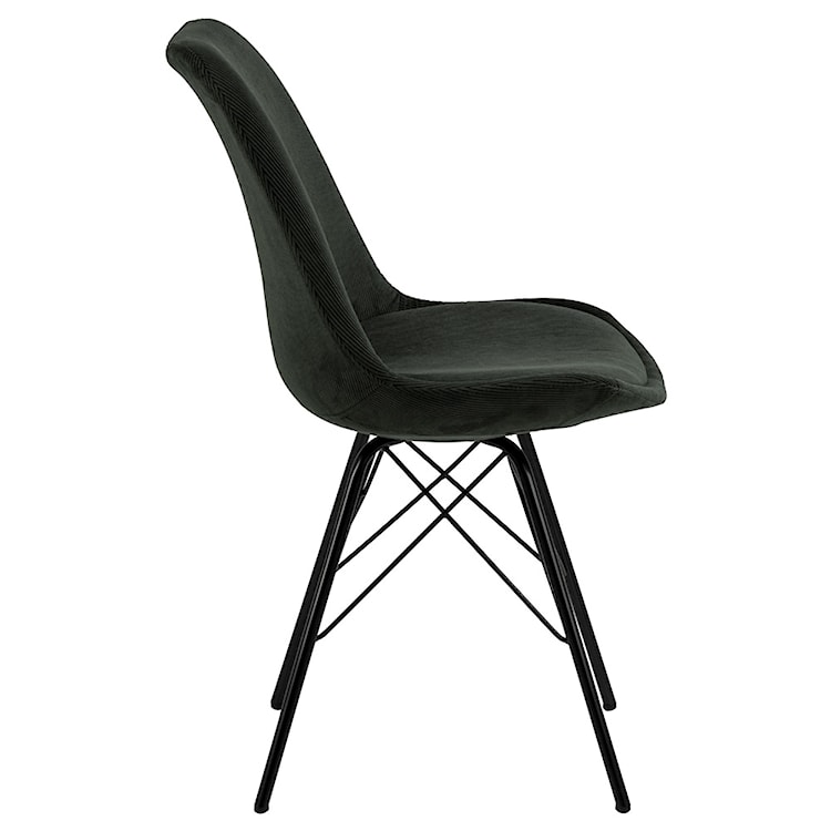 Krzesło tapicerowane Sapodilla ciemnozielone na czarnych nóżkach  - zdjęcie 3