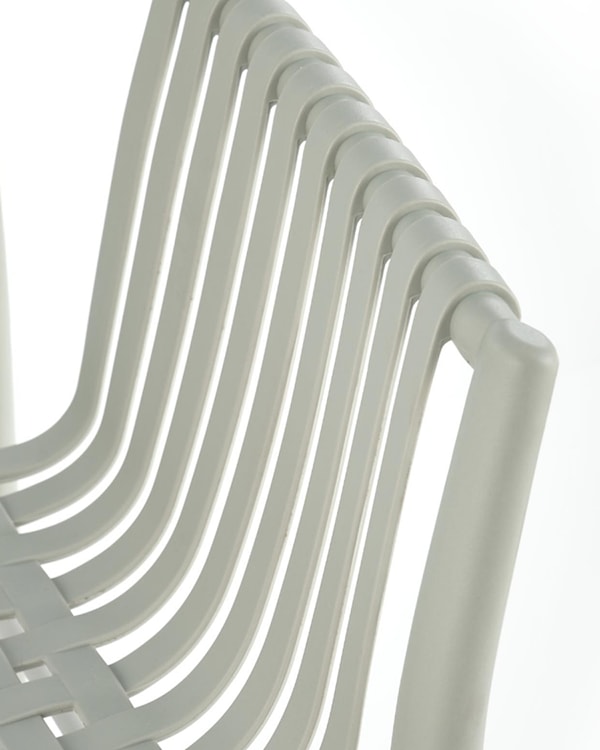 Krzesło z tworzywa Tatory z podłokietnikami jasnoszare  - zdjęcie 3