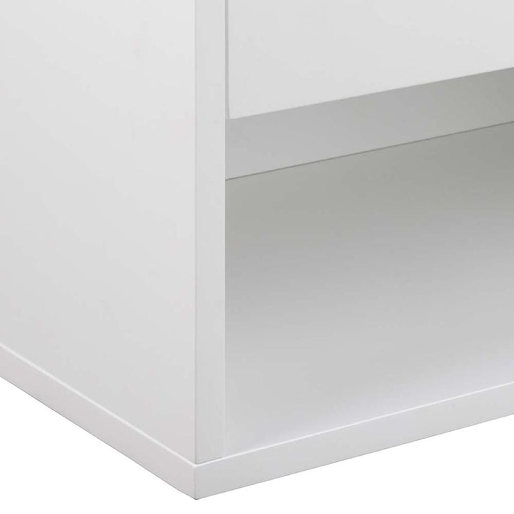 Szafka nocna Dimmery wisząca z płyty MDF z półką i szufladą biała 50x35x24,3 cm  - zdjęcie 6