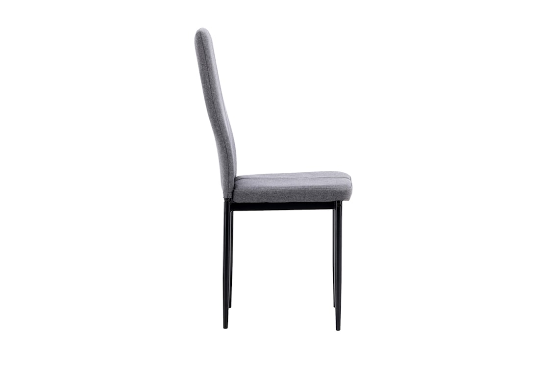 Krzesło tapicerowane Dorolly szare z czarną podstawą  - zdjęcie 3