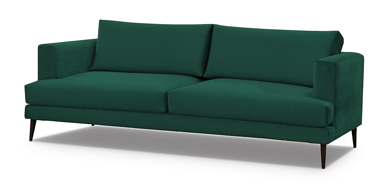 Sofa trzyosobowa Dragato zielona welur  - zdjęcie 2
