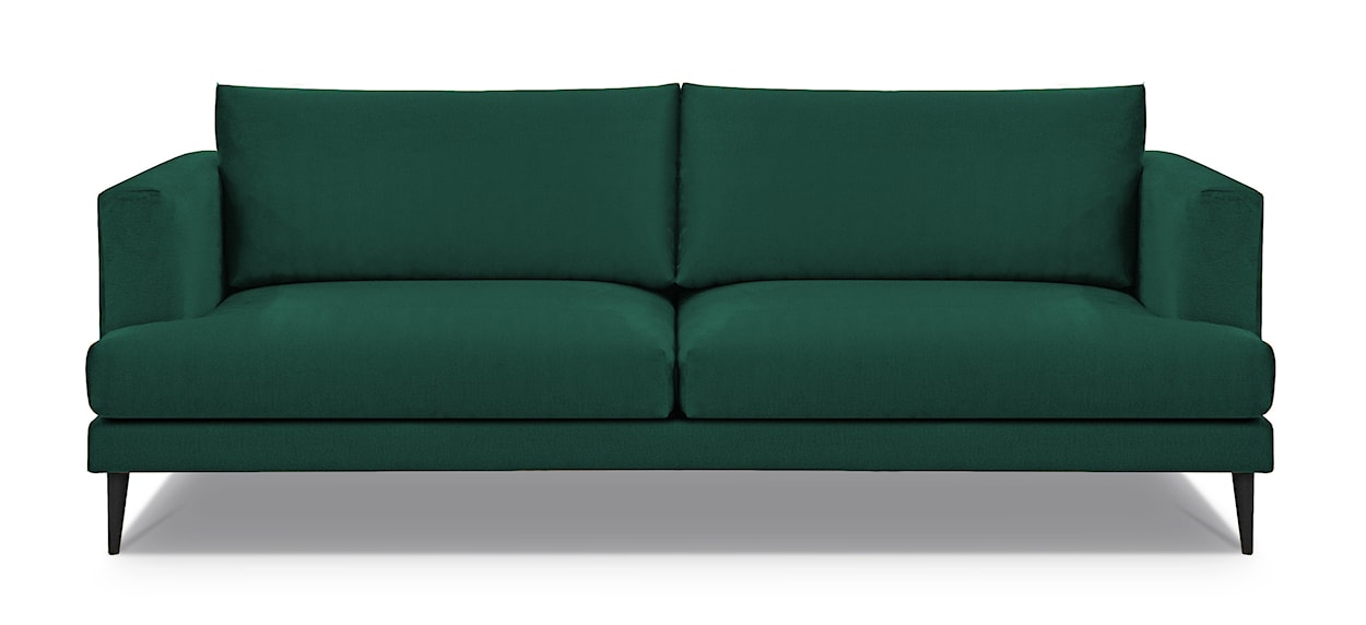 Sofa trzyosobowa Dragato zielona welur