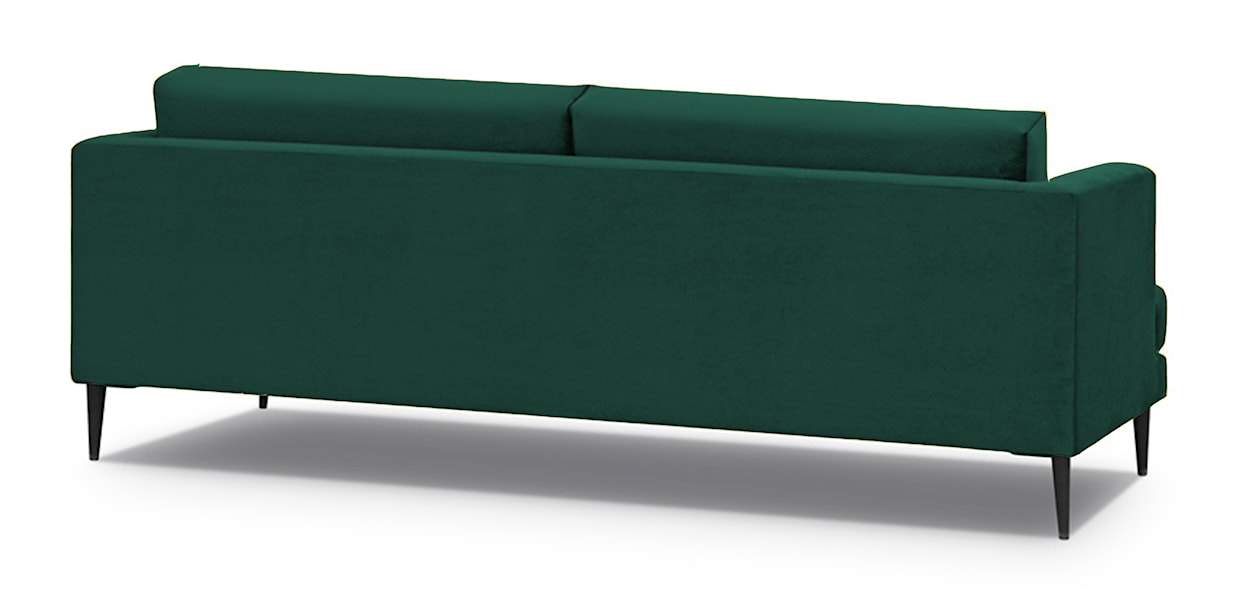 Sofa trzyosobowa Dragato zielona welur  - zdjęcie 3