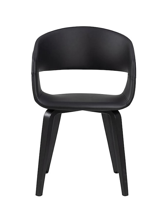 Krzesło tapicerowane Drokan z podłokietnikami czarna ekoskóra  - zdjęcie 4