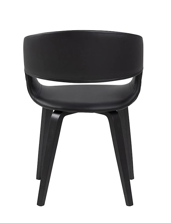 Krzesło tapicerowane Drokan z podłokietnikami czarna ekoskóra  - zdjęcie 3