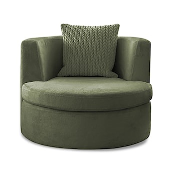 Fotel kubełkowy Tollentino zielony velvet łatwoczyszczący