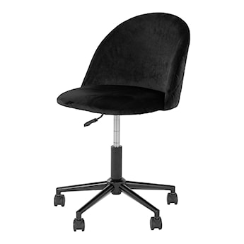 Krzesło biurowe Rallsy obrotowe czarny welur z przeszyciami
