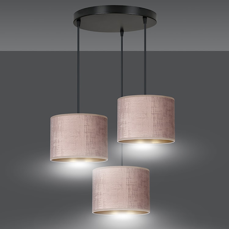 Lampa wisząca Hellid x3 asymetryczna średnica 50 cm różowa  - zdjęcie 5