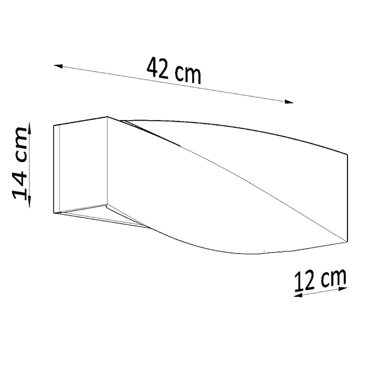 Kinkiet ścienny Siegg z ceramiki 42 cm czarny  - zdjęcie 4