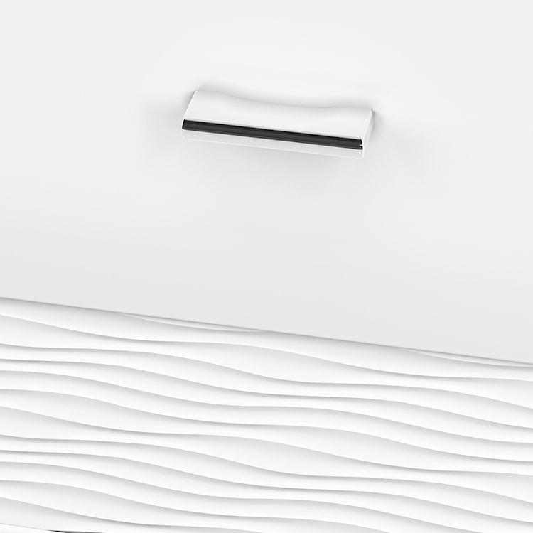 Komoda jednodrzwiowa Botten z czterema szufladami biała  - zdjęcie 5