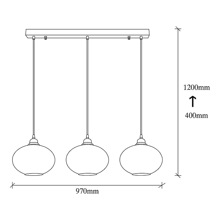 Lampa wisząca Communis x3 dymiony klosz 97 cm  - zdjęcie 10