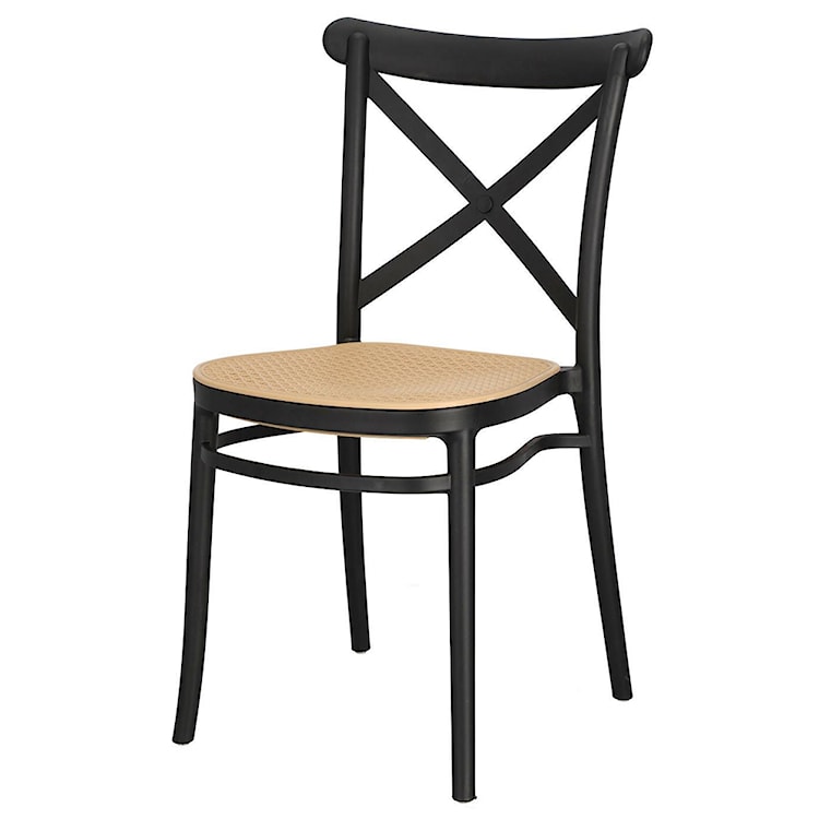 Krzesło z tworzywa Frairlo czarne 
