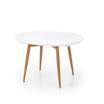 Stół rozkładany Lerma 120-200x100 cm biały - dąb miodowy