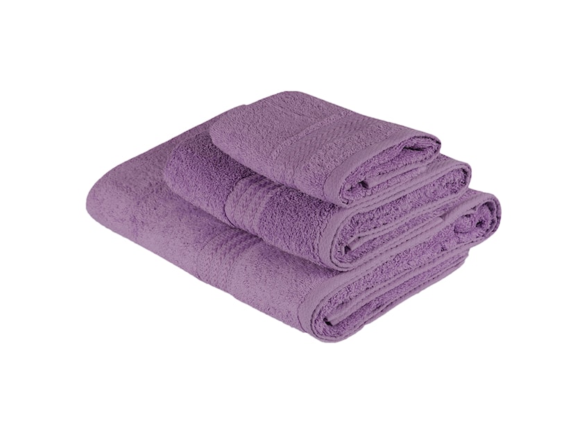 Zestaw trzech ręczników Bainrow liliowy 