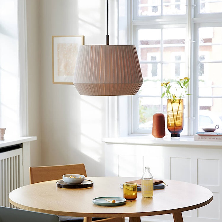 Lampa wisząca Dicte średnica 40 cm beżowa  - zdjęcie 2