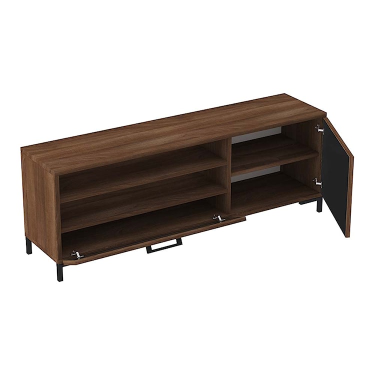 Szafka RTV Cascate 139 cm orzech mat / czarny mat  - zdjęcie 5