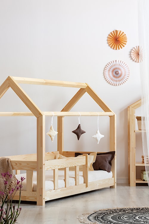 Łóżko Mallory domek dziecięcy z drewna 70x160 cm  - zdjęcie 2