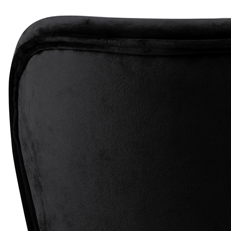 Krzesło tapicerowane Glena czarne na metalowych nóżkach  - zdjęcie 6