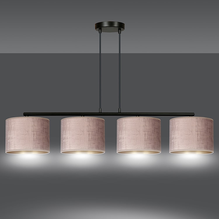 Lampa wisząca Hellid x4 97 cm różowa  - zdjęcie 5