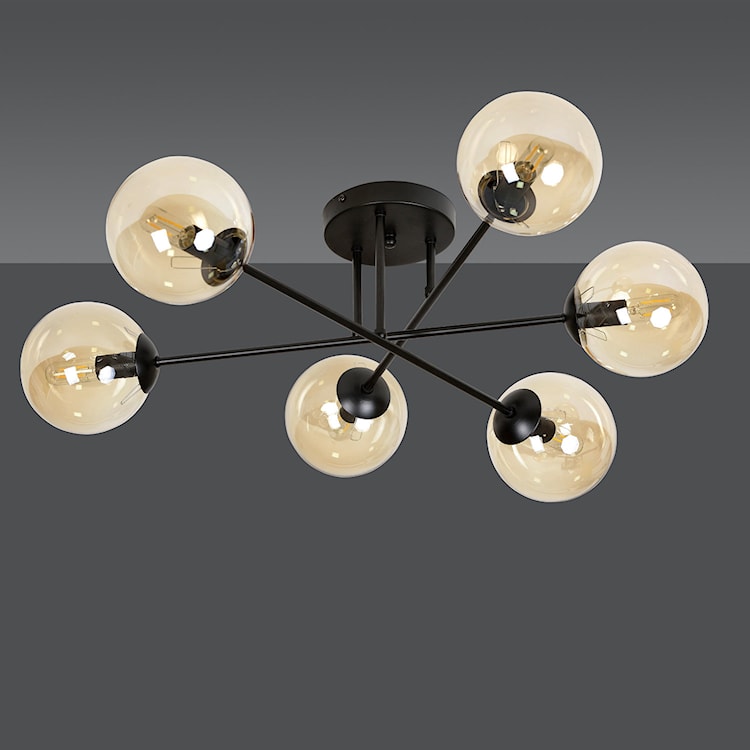 Lampa sufitowa Minturno miodowa x6  - zdjęcie 4