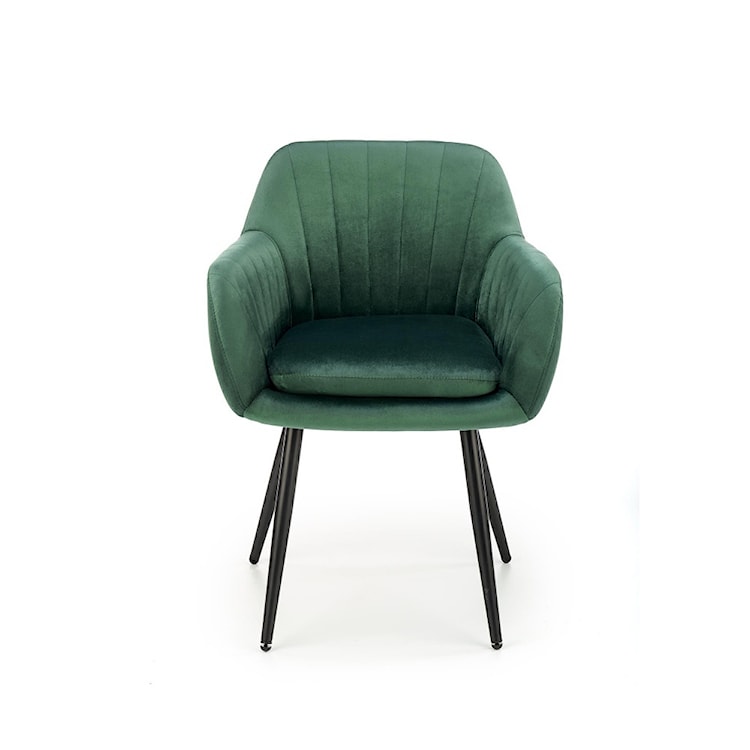 Krzesło tapicerowane Komoryn z podłokietnikami zielone  - zdjęcie 6