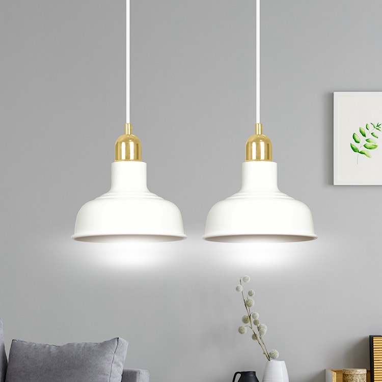 Lampa wisząca Ibere x2 42 cm biała  - zdjęcie 4