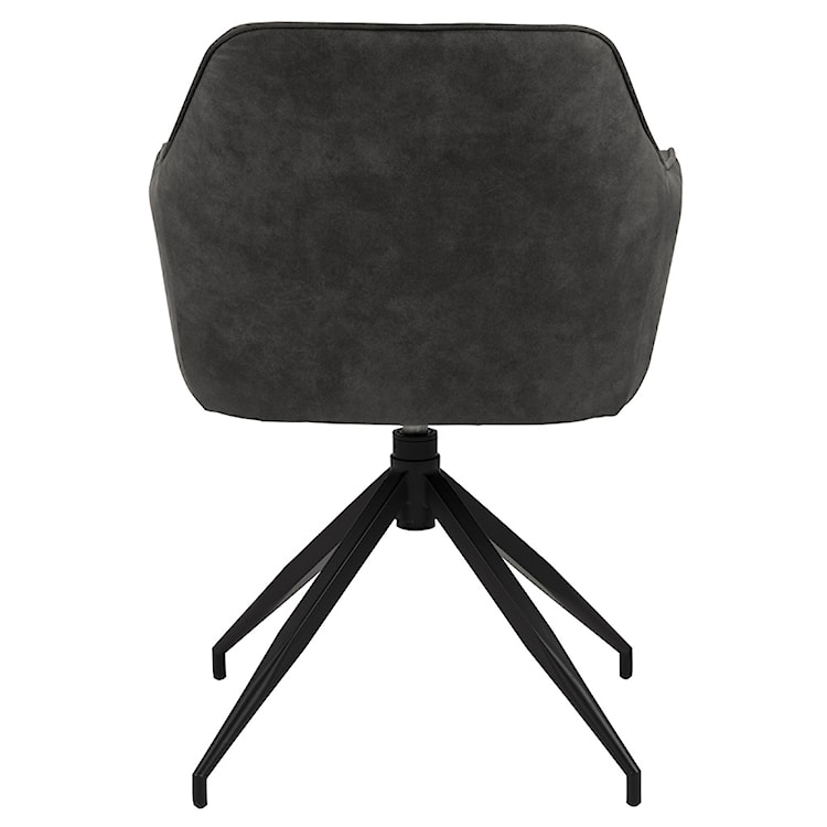 Krzesło tapicerowane obrotowe Hongor ciemny szary na czarnych nogach  - zdjęcie 5