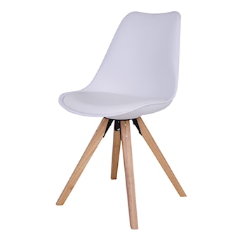 Krzesło Umbreta białe na drewnianej podstawie