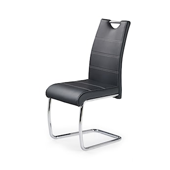 Krzesło tapicerowane na płozach K211 czarne