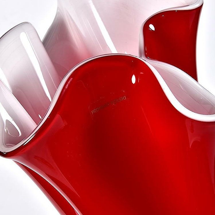 Wazon szklany Primten czerwony wysokość 70 cm  - zdjęcie 2