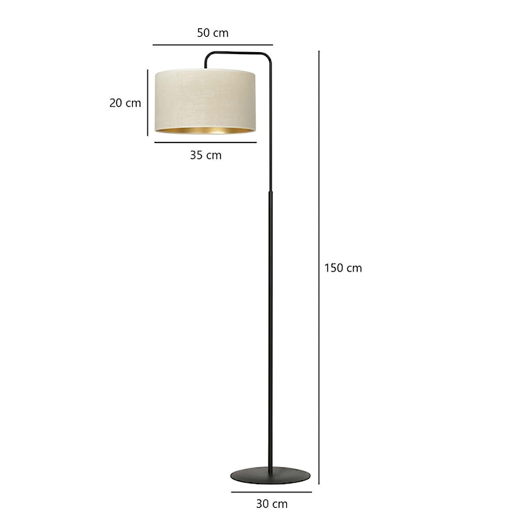 Lampa podłogowa Hellid 150 cm biała  - zdjęcie 6