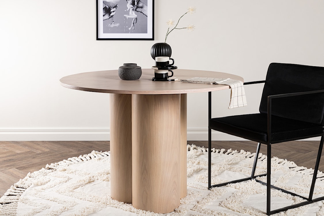 Stół do jadalni Convalder 110x110 cm dąb bielony  - zdjęcie 8