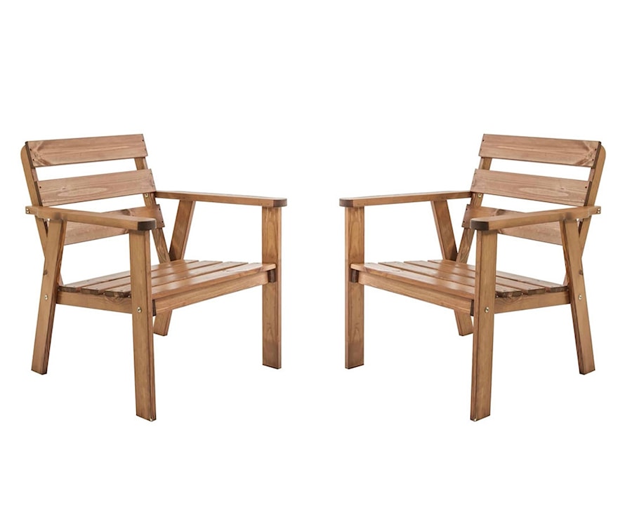 Zestaw mebli ogrodowych Wrotilm drewno sosnowe stół z 4 krzesłami miodowy  - zdjęcie 5